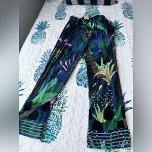 Anthropologie Farm Rio Tropique Embroidered Pants small